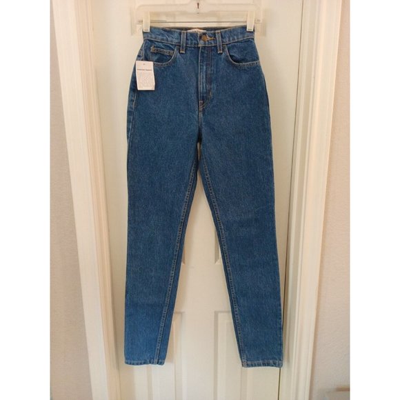 Nwt Women's American Apparel The High Waist Jean Medium Wash Size 24 - Picture 3 of 11